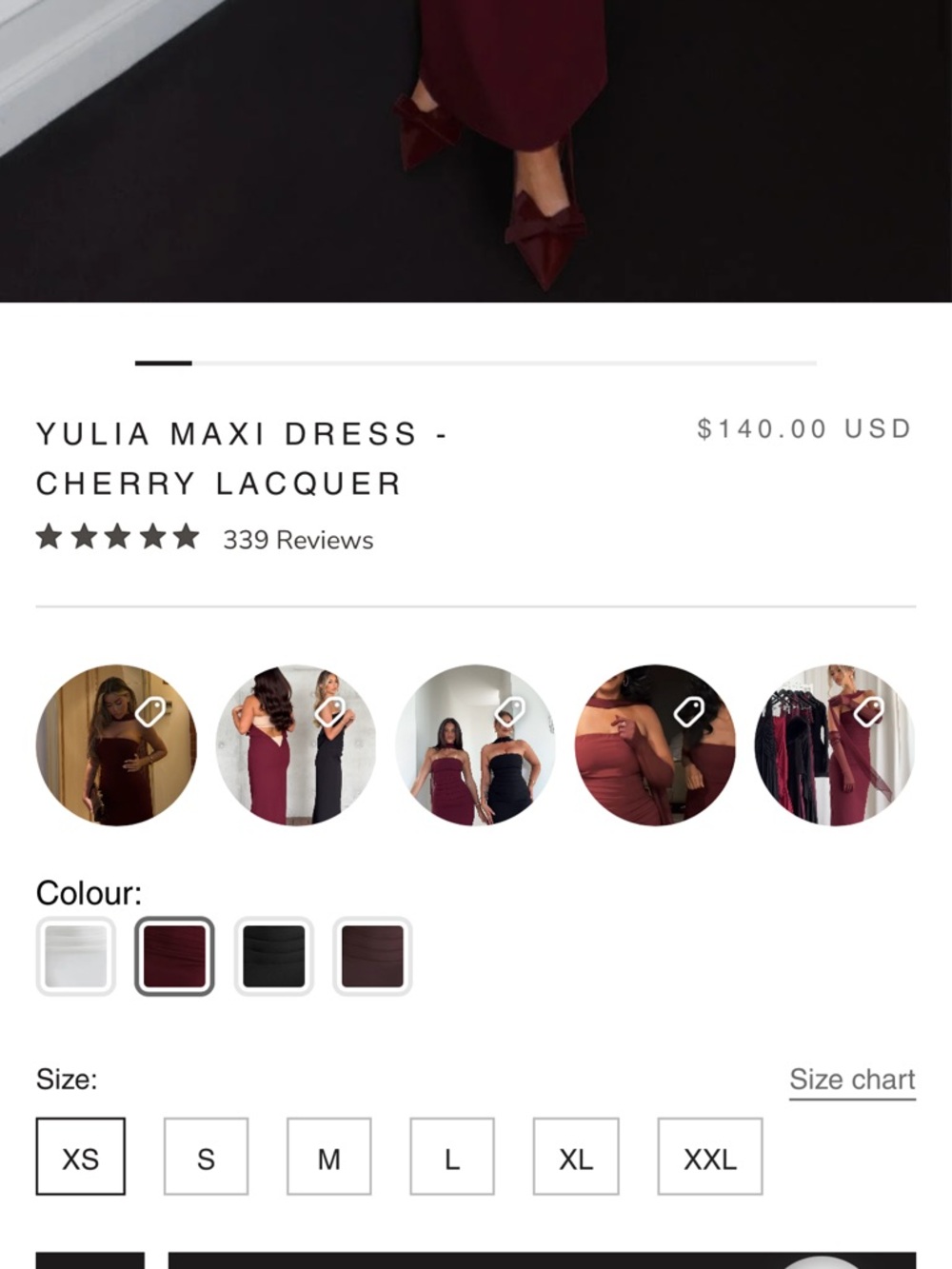 babyboo One-Shoulder cherry lacquer Evening Gown yulia maxi dress - Picture 6 of 10